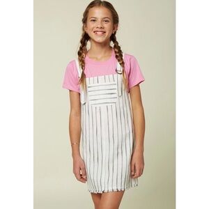 O’Neill Girl’s Overall Striped Dress Size L